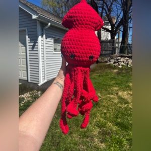 ❤️🦑 Jumbo Squid Crochet Amigurumi Plushie